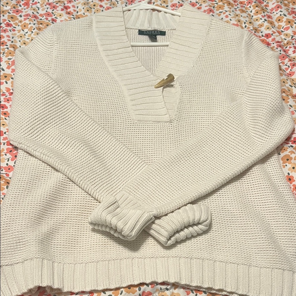 Ralph Lauren Cream Toggle Sweater
